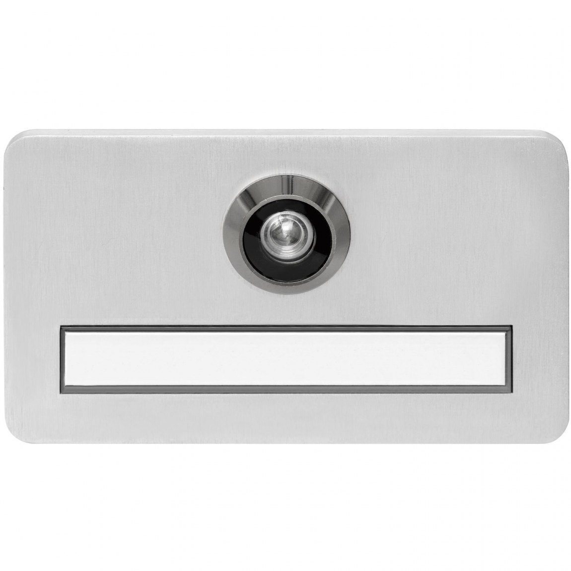 Jmenovka s dveřním kukátkem, záběr 200°, 31-54 mm, stříbrný elox, protipožární - Dveře Dveřní kukátka Dveřní jmenovky