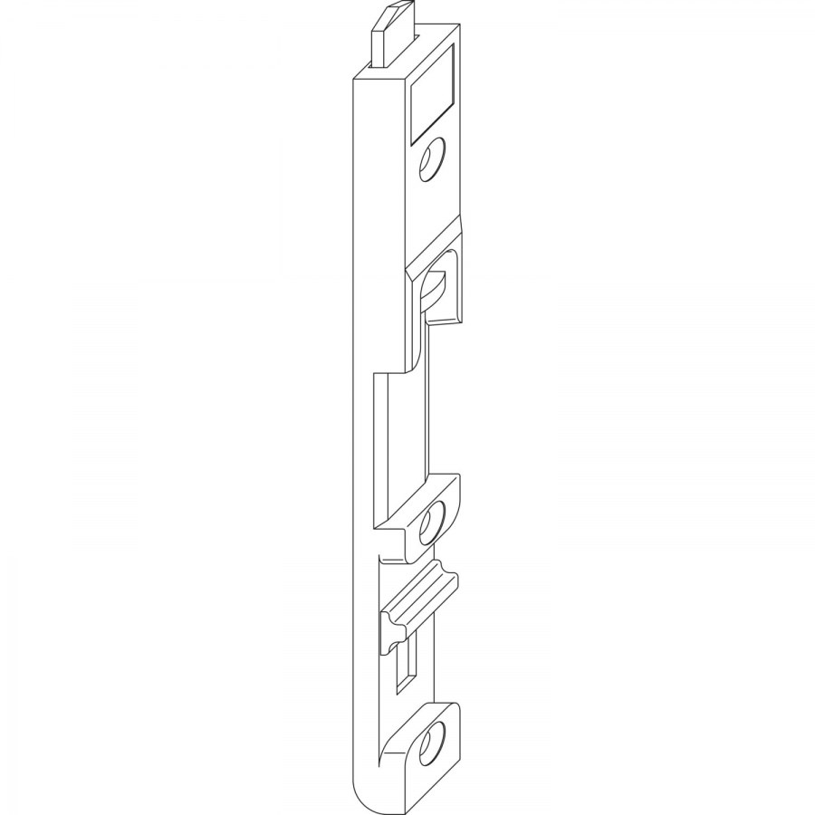 Hranová zástrč MACO-MULTI 4L, horní, ocel pozinkovaná stříbrná (55430) - Okna Okenní sortiment, panty Okenní uzávěry Dveřní zástrč MACO-MULTI pro 4 mm falc
