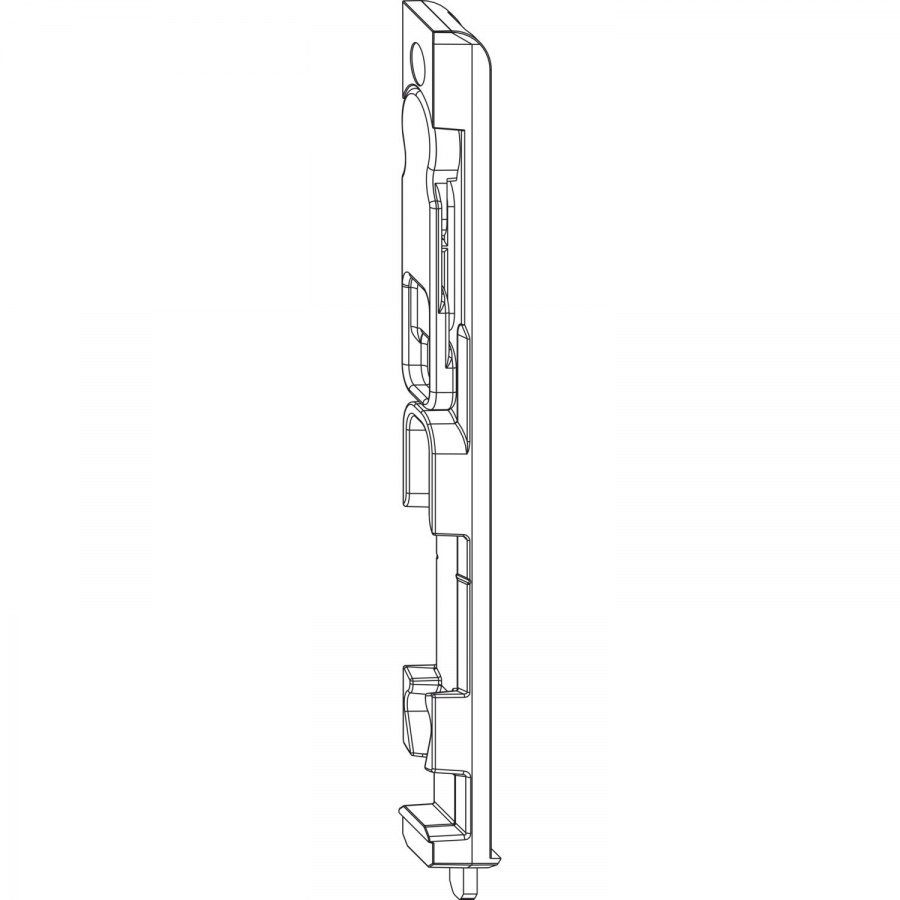 Hranová zástrč MACO-MULTI 4L, spodní, ocel pozinkovaná stříbrná (55409) - Okna Okenní sortiment, panty Okenní uzávěry Dveřní zástrč MACO-MULTI pro 4 mm falc