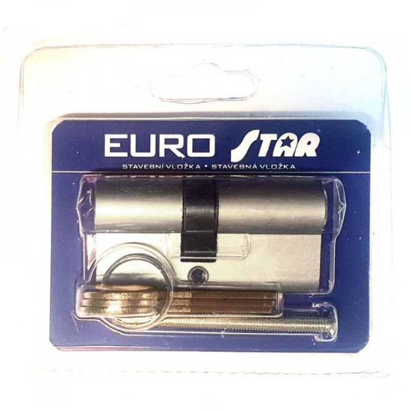 Stavební vložka EURO STAR + - Dveře Cylindrické vložky Oboustranné 2. bezpečnostní třída