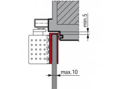 Svěrka na sklo DORMA TS 92, tloušťka skla max. -10 mm, stříbř