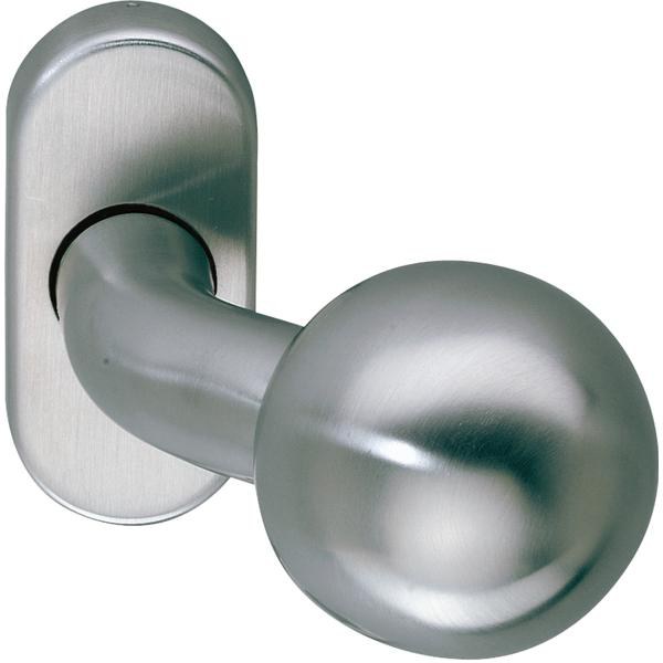 Dveřní koule pevná na oválné rozetě 32 x 62 mm, nerez - Dveře Dveřní kování, dveřní příslušenství Interiérové kování Interiérové kování nerez kování do 800,-