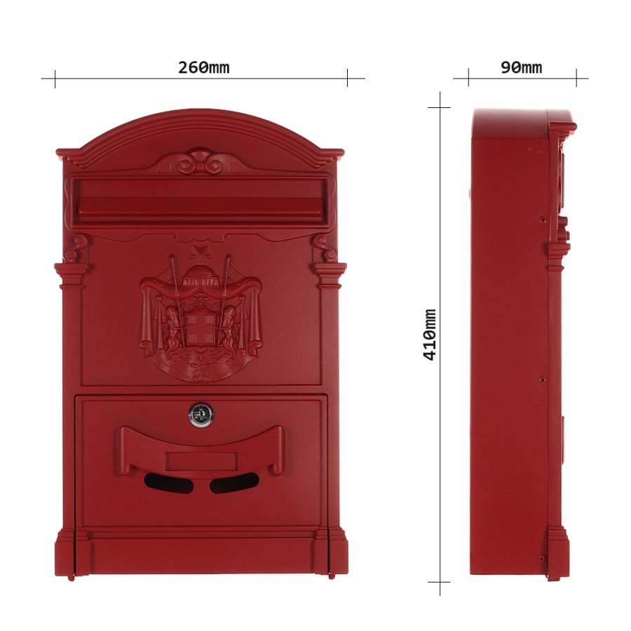 Rottner Ashford poštovní schránka červená - Výprodej Výprodej poštovní schránky