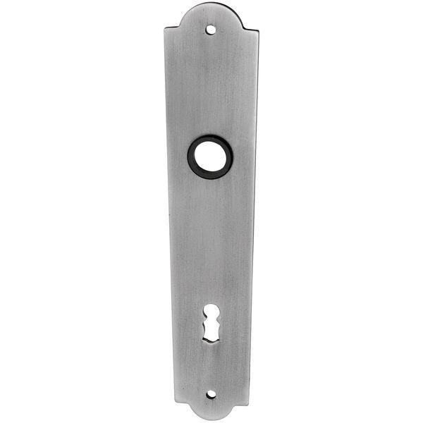 Dlouhý štítek SIEGFRIED, OB 90 mm, černě pasivováno, lakováno - Dveře Dveřní kování, dveřní příslušenství Interiérové kování Dveřní kování tepané železo