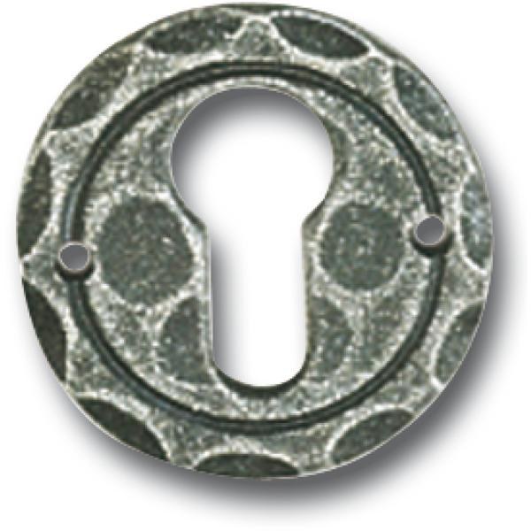 Klíčová rozeta PZ, ø 50 mm, osazení 18 mm, pozink černý lakovaný - Dveře Dveřní kování, dveřní příslušenství Dveřní rozety