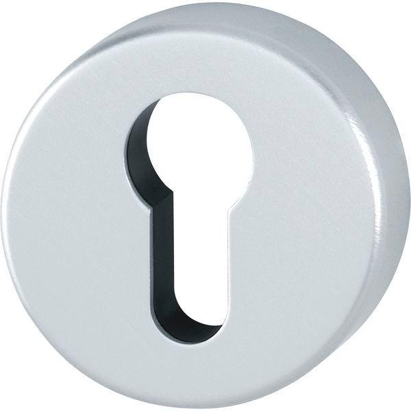 Klíčové rozety PZ, ø 53 mm, výška 9 mm, F1 stříbrný elox - Dveře Dveřní kování, dveřní příslušenství Dveřní rozety