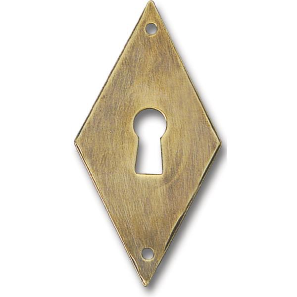Štítek na klíč šířka 35 mm, výška 68 mm, mosaz cínovaná patina - Železářství Nábytkové kování,nábytkové panty Nábytkové rozety na klíč