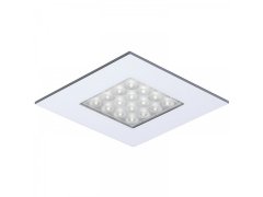 Vestavné svítidlo LED Sunny QE, 1,3 W, teple bílé, 74x74 mm, pochromované