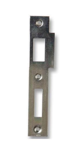 Zapadací plech rovný 2/2 - pro zámek s roztečí 90mm - pravý - Železářství Zámky Zadlabávací zámky Protiplechy k zadlabávacím zámkům
