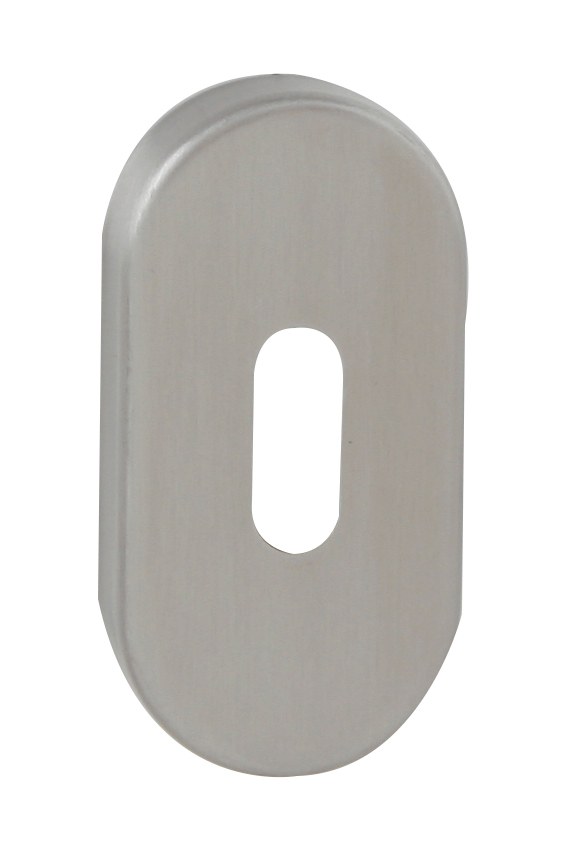 FT - rozeta ovál - BB - 60x30 mm - Chrom broušený - Dveře Dveřní kování, dveřní příslušenství Interiérové kování MP kování Úzké rozety