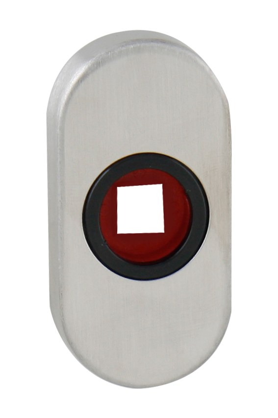 FT - rozeta ovál - POD KLIKU - 60x30 mm - broušená nerez - Dveře Dveřní kování, dveřní příslušenství Interiérové kování MP kování Úzké rozety