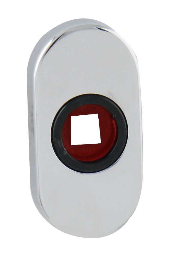FT - rozeta ovál - POD KLIKU - 60x30 mm - chrom lesklý - Dveře Dveřní kování, dveřní příslušenství Interiérové kování MP kování Úzké rozety