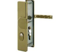 Kování Hoppe klika+koule 92mm F4 Bronz DVEŘE - Dveřní kování, dveřní příslušenství - Bezpečnostní kování - Bezpečnostní kování Hoppe široký štít - London