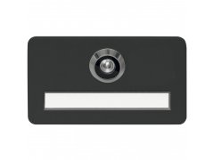 Jmenovka s dveřním kukátkem, záběr 200°, 29-49 mm, černá, protipožární