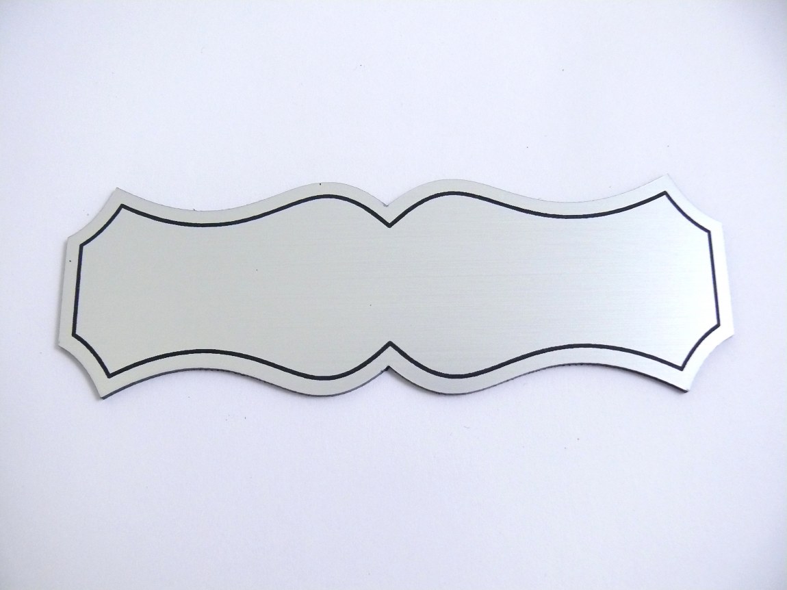 Dveřní štítky klasické - stříbrný plast - Gravírování, smaltované cedule Gravírování Cedulky na dveře