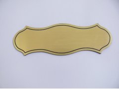 Dveřní štítky klasické - zlatý plast