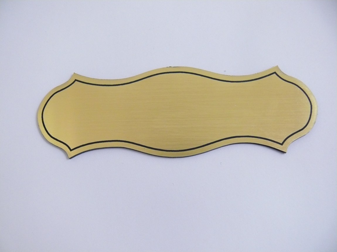 Dveřní štítky klasické - zlatý plast - Gravírování, smaltované cedule Gravírování Cedulky na dveře