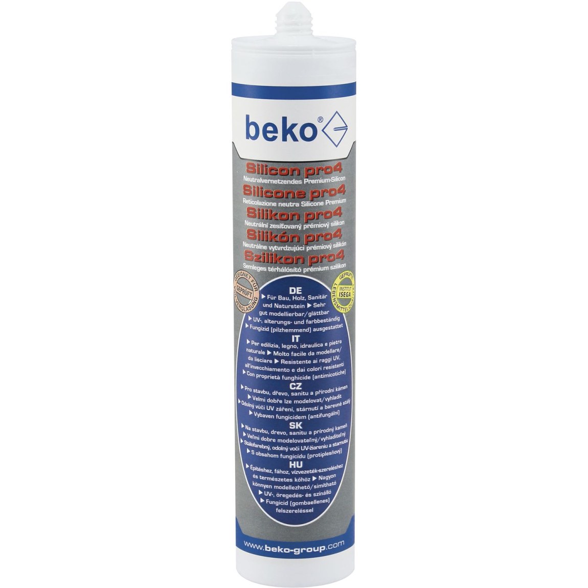 BEKO silikon Premium pro4, 310ml, černý - Železářství Chemicko-technické výrobky Těsnící hmoty Silikon
