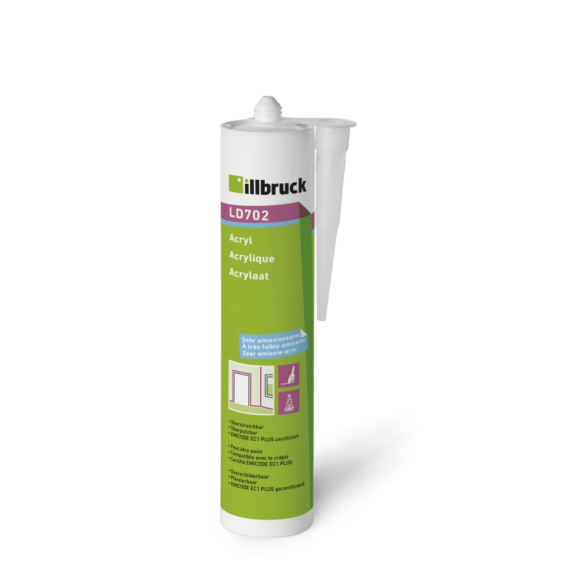 illbruck LD702 akryl 10% interiér, kartuše 310ml, bílý - Železářství Chemicko-technické výrobky Těsnící hmoty Akryl