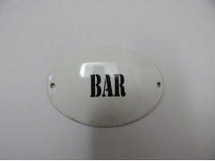 Smaltovaný štítek Bar