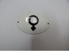 Smaltovaný štítek Symbol WC ženy