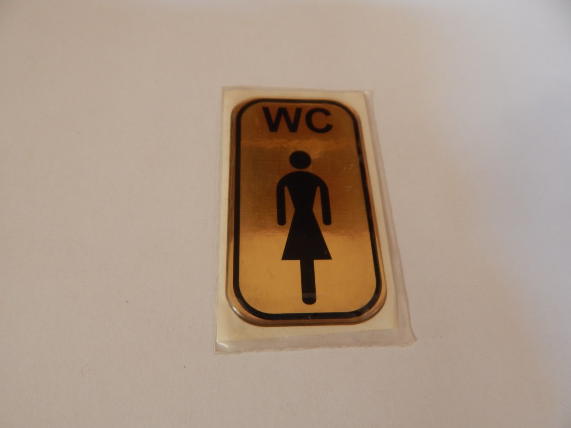 Samolepka WC ženy - Gravírování, smalt, piktogramy Piktogramy