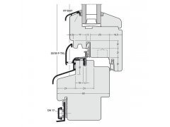 Koncovka pro okapnici Neckar 22/30 F-TXL, pravá, plast šedý