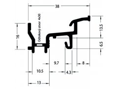 Okapnice Neckar 1806 F-TI skrytá, 6000 mm, hliník přírodní (AL0),cena za 1m