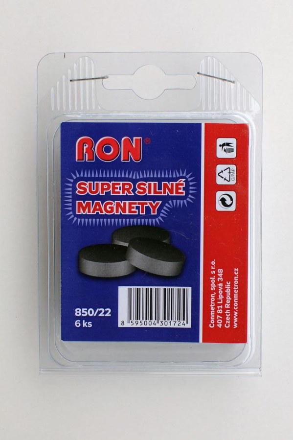 850/22 super silné magnety, 6 ks - Nože Mikov Ostatní