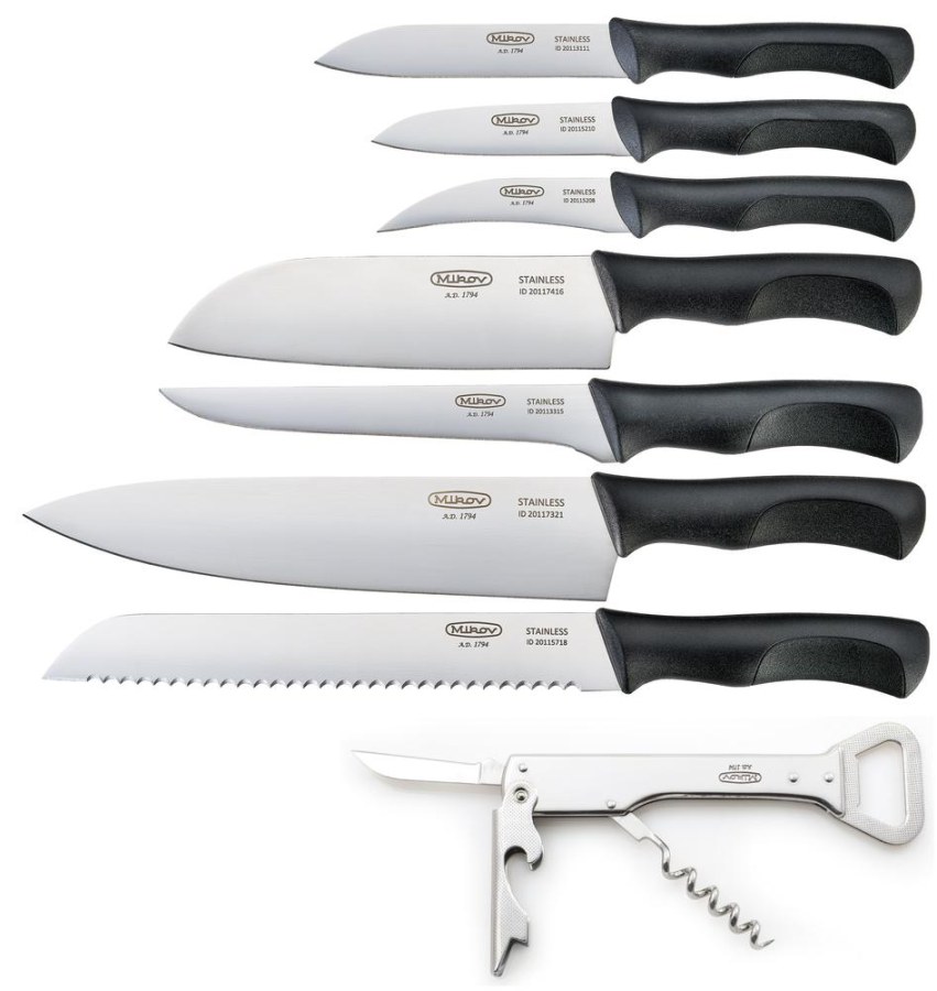 AKČNÍ SET KOMPLET - 8 kuchyňských nožů - Nože Mikov Ostatní