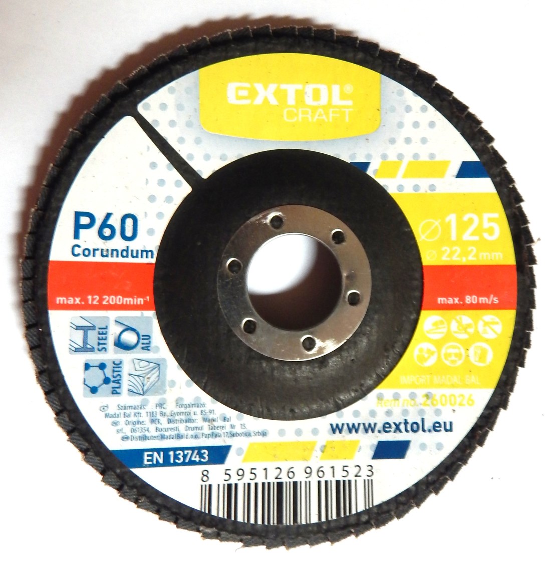 Kotouč brusný lamelový, pr. 125, P 60 - Výprodej