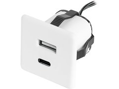 Produkt Vestavná USB nabíječka bílé barvy 1xTYP-A+C