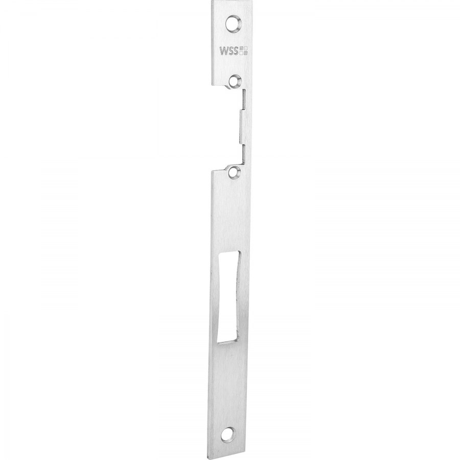Protiplech rovný 24/270/3 mm, pro E-otvírač - Železářství Zámky Zadlabávací zámky Zadlabávací zámky do profilových dveří WSS WSS protiplechy