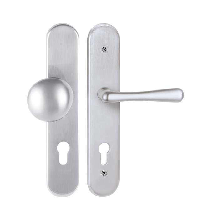 Dveřní bezpečnostní kování DAVID/ELEGANT HTSI P4500 PZR/CH-SAT 72mm - Dveře a dveřní příslušenství Dveřní kování, dveřní příslušenství Interiérové kování Kování Twin Kování Kování twin Bezpečnostní kování Štítkové kování