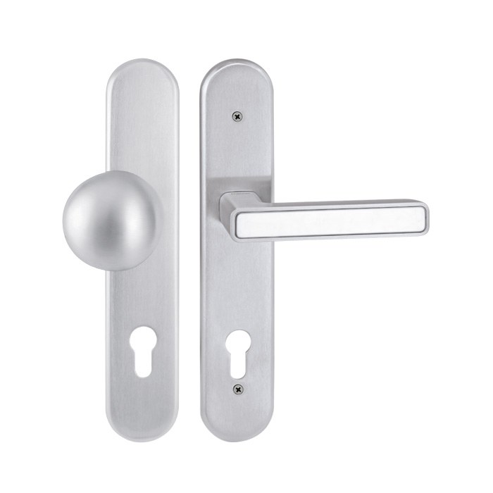 Bezpečnostní dveřní kování DAVID/INNER HTSI P4500 KPZR/CH-SAT 72mm - Dveře a dveřní příslušenství Dveřní kování, dveřní příslušenství Interiérové kování Kování Twin Kování Kování twin Bezpečnostní kování Štítkové kování
