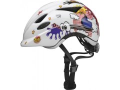 Anuky white comic M (52-57 cm) MOTO A CYKLO - Cyklistické helmy - Dětské cyklo přilby