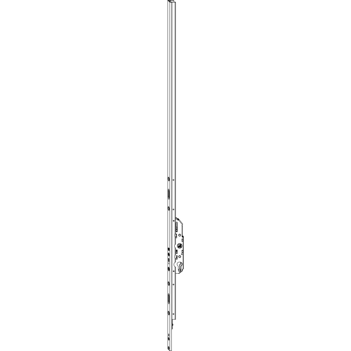MACO HS spojovací tyč plochá, děrovaná, délka 1700 mm, ocel pozink (359641) - Železářství Posuvné kování HS portály Maco