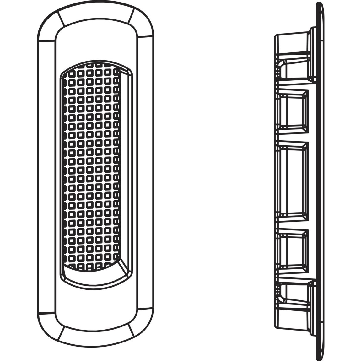 MACO HS úchytková mušle krátká 110 x 36 mm, hliník stříbrný elox (358341) - Železářství Posuvné kování HS portály