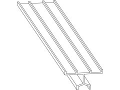 MACO HS horní vodicí kolejnice universal, nízká, 2500 mm, stříbrná (N20913)
