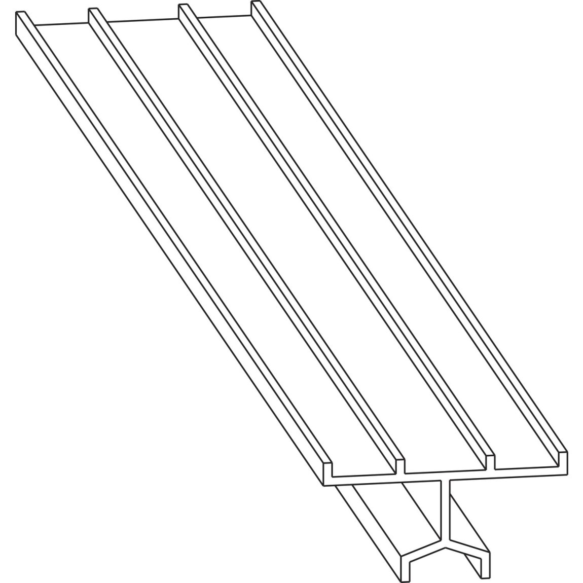 MACO HS horní vodicí kolejnice universal, nízká, 2500 mm, stříbrná (N20913) - Železářství Posuvné kování HS portály