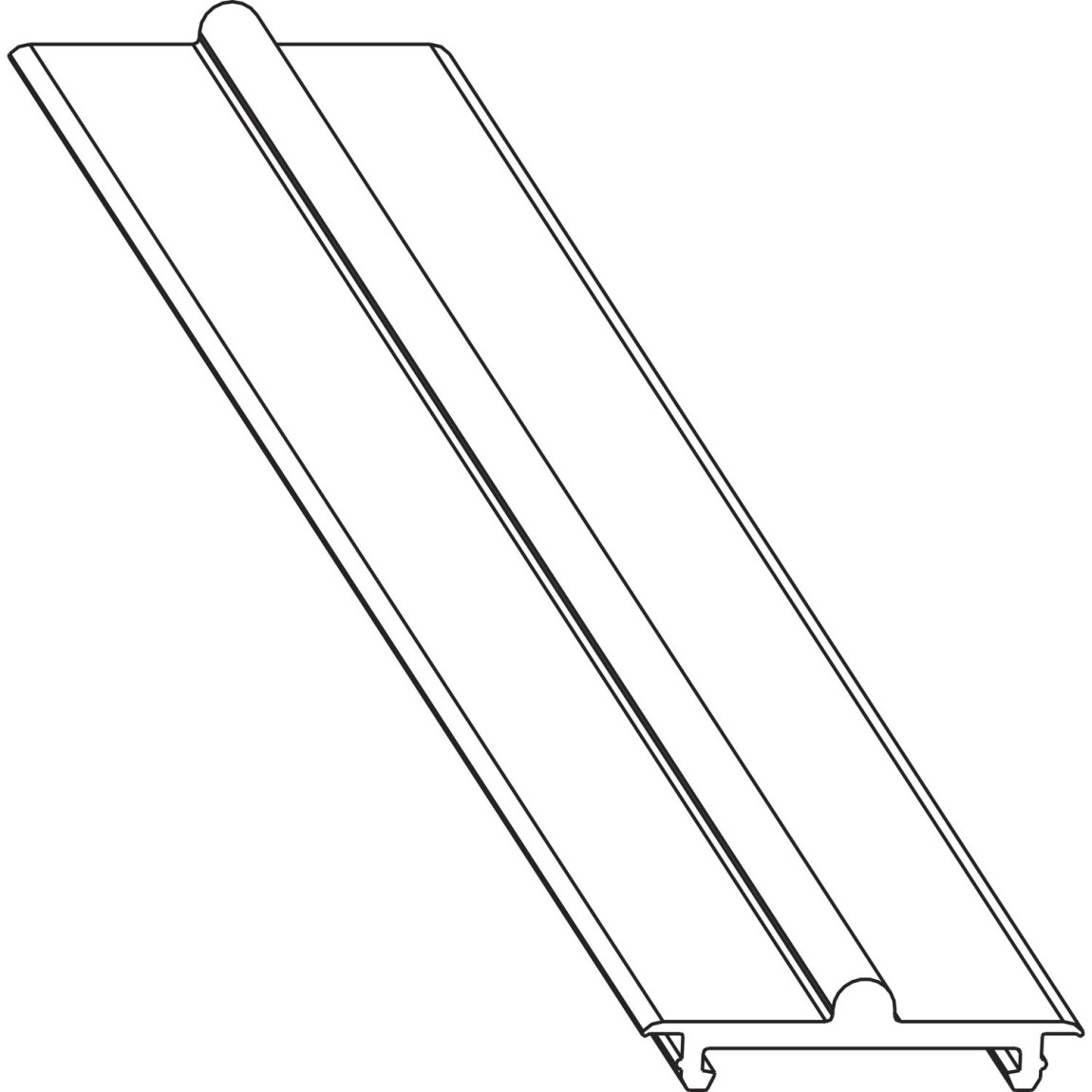 MACO Fiber-Therm spodní pojezdová kolejnice, plochá, 5000 mm, stříbrná (454812) - Železářství Posuvné kování HS portály