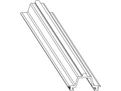 MACO Fiber-Therm spodní pojezdová kolejnice, vysoká, 3500 mm, stříbrná (454815)
