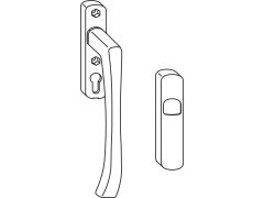 MACO HS klika s&nbsp;krytkou, čtyřhran 10 mm, champagne (28578)
