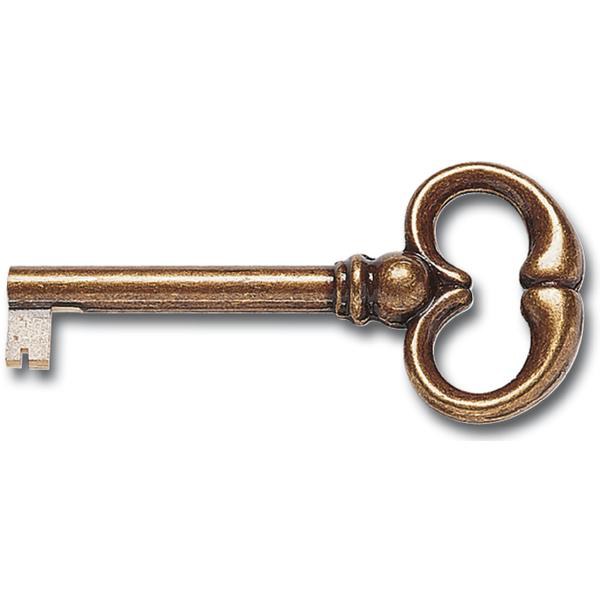 Nábytkový klíč Freizell, antik, D 42 mm, mosaz patina - Železářství Nábytkové kování,nábytkové panty Nábytkové klíče