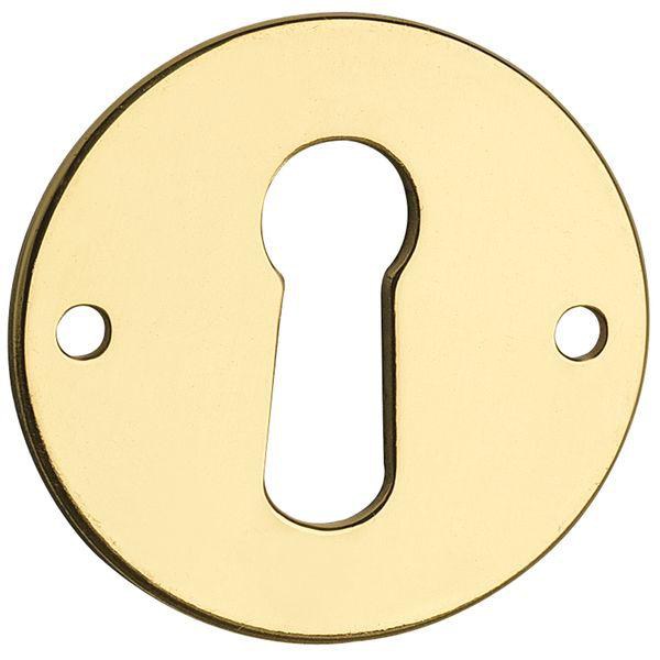 Štítek na klíč ø 25 mm, mosaz leštěná - Železářství Nábytkové kování,nábytkové panty Nábytkové rozety na klíč