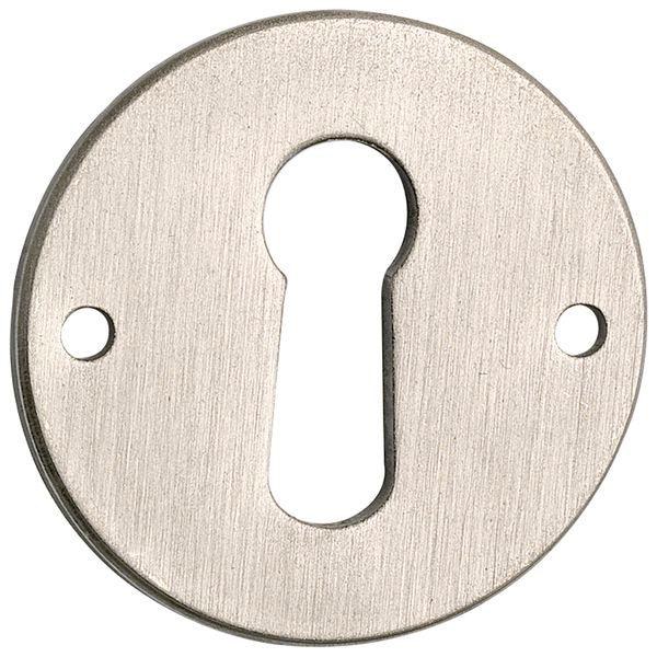Štítek na klíč ø 25 mm, mosaz poniklovaná matná 