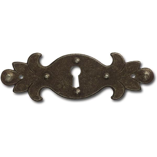 Štítek šířka 115 mm, výška 35 mm, železný, antik - Železářství Nábytkové kování,nábytkové panty Nábytkové rozety na klíč