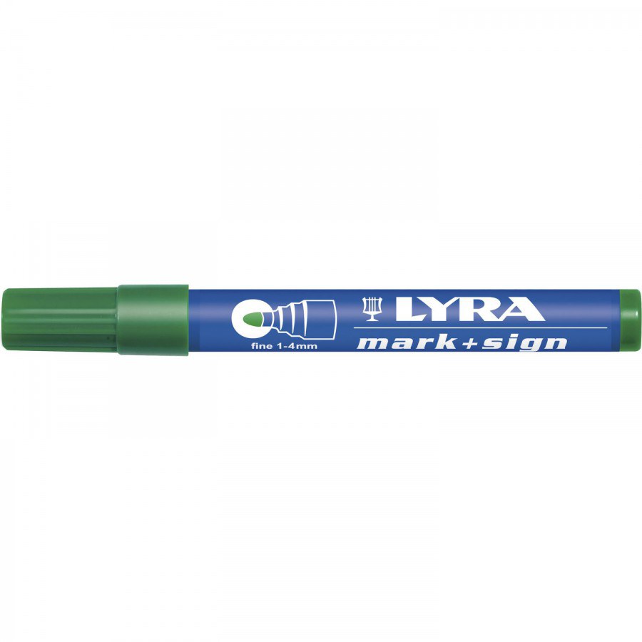 LYRA Odolný popisovač 112, šířka čáry 1-4 mm, zelený s kulatou špičkou