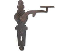 Kování klika-klika Steyrtal se štítkem na klíč 90 mm, ocel černěná voskovaná