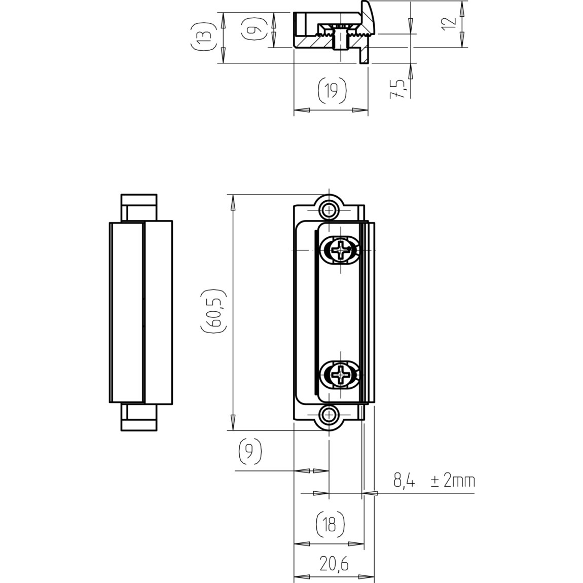 Výměnný kus vůle drážky 11 mm, Eurofalc 20 mm 